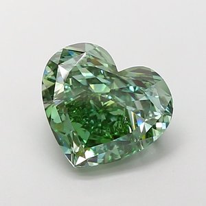 Diamante Cultivado en Laboratorio de Color Verde Intenso Fantasía, Corte Corazón, 5.02 ct, VS2 - Product Image 1