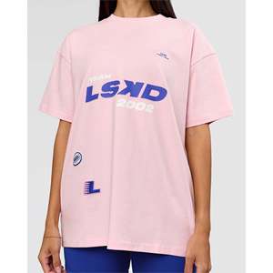 เสื้อยืดโอเวอร์ไซส์ League Heavyweight FLXCotton - ลายโลโก้ด้านหน้า Marshmallow-Power Cobalt - Product Image 6