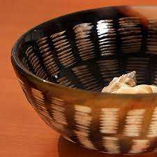 Bol en corne durable, vaisselle éco-responsable, bol en corne décoratif, centre de table traditionnel, sculpté à la main à bas prix - Product Image 6