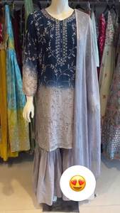 เสื้อปักลายดีไซเนอร์พร้อมพาลาซโซลำดับ - Product Image 2