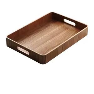 Bandejas Rectangulares de Madera para Desayuno, Picnic, Decoración, Bandeja para Comida - Product Image 4