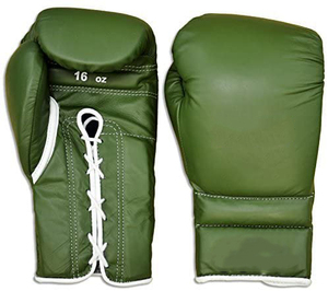 Wholesale Professional 14oz Leather <b>Lace</b> Boxing Gloves for Adults Custom Logo Printing - Product Image 6