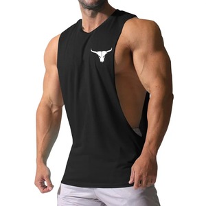 T-shirt sans manches à lettres pour homme, été 2025, nouveau, 100% polyester, veste de sport, fitness, course à pied, veste respirante à séchage rapide, tricotée, Y2k - Product Image 2