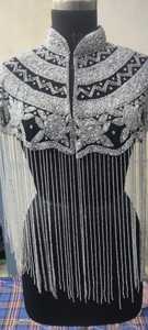 ชุดราตรีทรงตรงประดับด้วยลูกปัดประดับเลื่อมทรงตรงสำหรับงานปาร์ตี้ชุดไปคลับประดับด้วยมุกปักโลโก้ - Product Image 3