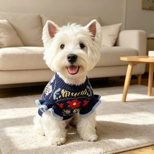 Maglione per Cani VPETBR Lussuoso ed Elegante, Personalizzato per Teddy, Pomeranian, Elastico e Resistente all'Usura, con Motivo <span class=keywords><strong>a</strong></span> Cuori per Bassotto, Invernale per Gatti - Product Image 1
