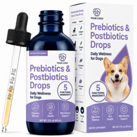 Complément alimentaire liquide quotidien Premium Prébiotiques Postbiotiques pour chiens – Formule pour la santé des articulations, soutien de la peau et du pelage, pour les régimes à ingrédients limités