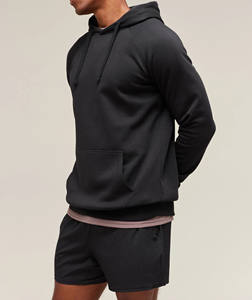 Sweats à capuche surdimensionnés en coton lourd pour hommes, logo personnalisé, sweat à capuche uni, épaules tombantes, vente en gros OEM - Product Image 3