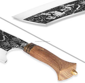 Couteau de cuisine en acier Damas le plus vendu avec manche en bois directement en usine - Product Image 1