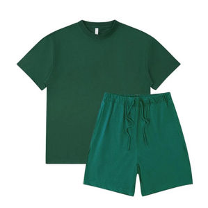 Ensemble de survêtement unisexe d'été en polyester/coton respirant, style streetwear, avec t-shirt imprimé – Nouvelle collection très prisée - Product Image 2