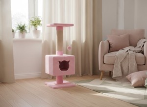 Poste rascador Amistar Strawberry Fluff de alta calidad para gatos y gatitos de todas las razas y tamaños. - Product Image 3