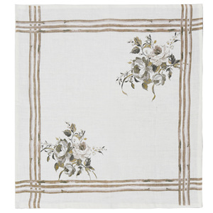 ผ้าเช็ดปากผ้าลินิน100% ทรงสี่เหลี่ยมแบบแฮนด์เมดใช้แล้วทิ้งสำหรับงานปาร์ตี้ค็อกเทลพิมพ์สีอ่อนนำมาใช้ใหม่ได้ - Product Image 1