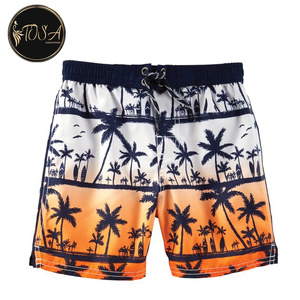 Pantalones cortos de surf para playa de verano 2024 para hombre, informales, transpirables, ecológicos, de secado rápido, 100%, poliéster, estampado Digital, vacaciones - Product Image 1