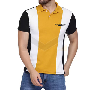 เสื้อโปโลชาย แขนสั้น ผ้าฝ้ายอ๊อกซ์ฟอร์ด ดีไซน์สีตัดต่อ สวมใส่สบาย ระบายอากาศได้ดี พร้อมโลโก้ด้านหน้า - Product Image 1