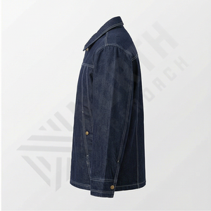 Veste en jean confortable pour homme, col montant, personnalisable, style urbain, hiver, réversible, tendance, meilleures ventes - Product Image 3