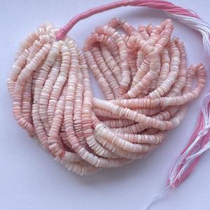 4mm 6mm Natural peruano Rosa ópalo piedra suave Heishi neumático piedras preciosas hebras de fabricante en línea Alibaba distribuidor 2025 - Product Image 2