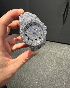 Montre Mécanique Automatique Moissanite en Or Blanc Diamant de 41mm pour Adultes Boîtier Unique en Acier Inoxydable - Product Image 3