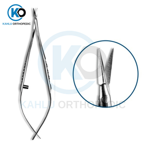 KAHLU ORTHOPEDIC Ciseaux de greffe de cornée Katzin Instruments ophtalmiques en acier inoxydable droit incurvés de 4" - Product Image 3