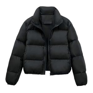 Women Winter Padded <b>Short</b> Coat Wear Zipper <b>Jacket</b> Stand Collar Warm Lady Solid Color Outwear Puffer Casual Quilted <b>Jacket</b> - Product Image 2