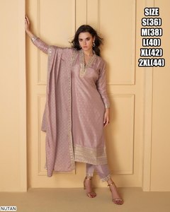 Traje festivo indio para mujer para boda y fiesta festiva Kurti Pant y dupatta set lentejuelas piedra bordado borlas - Product Image 2