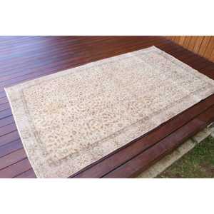 Tapis turc vintage 3,7x6,6 pi (114x200 cm), tapis patchwork gris - Product Image 2