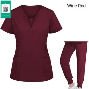 Tenues d'infirmières personnalisées avec logo, ensembles de blouses et pantalons en toile respirante 100% coton, usage hospitalier, haute qualité, couleur personnalisée - Product Image 5