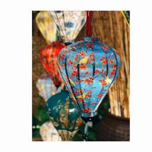 Listo en stock Linterna de seda con logotipo de aduana para el Festival de Año Nuevo Linterna de tela de seda de bambú colgante tradicional vietnamita - Product Image 5