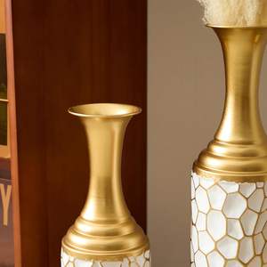 Handmade Coastal Eco-Friendly Iron Tabletop Flower <b>Vase</b> for Christmas by Zahid Exports Model ZE-3513K - Product Image 3