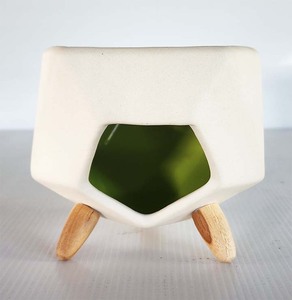 ที่อุ่นน้ำมันหอมระเหยกลิ่นลาเวนเดอร์และชาและมิ้นท์ทำมือที่บ้านกลิ่นหอมสำหรับตกแต่งด้วยขาไม้ - Product Image 1