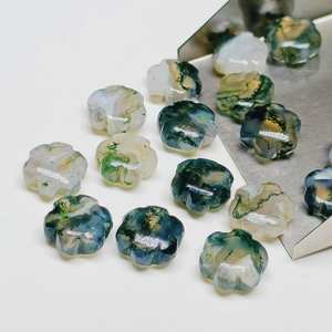 หินมอสอาเกตแกะสลักรูปดอกไม้ ขนาด 10 มม. หินธรรมชาติแกะสลักด้วยมือ สำหรับงานเครื่องประดับ 2 ถึง 5 ชิ้น - Product Image 4