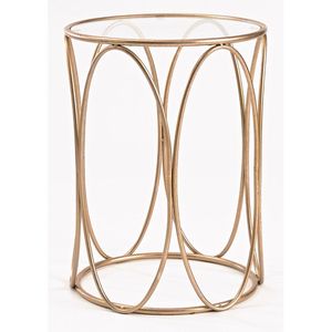 Table d'appoint industrielle en métal avec plateau en métal Mélange parfait de texture bois-métal pour un aménagement intérieur élégant - Product Image 2