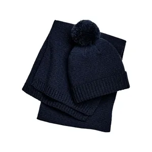 Personalized <b>Knitted</b> Scarf and Beanie <b>Set</b> Winter Sports Accessories Merchandising - Product Image 3