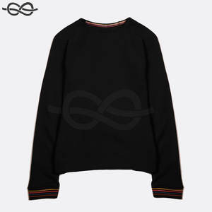 Por encargo su propio diseño mejor calidad polar cuello redondo negro de gran tamaño hombres nueva moda sudadera - Product Image 1