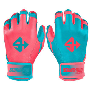 Guantes de bateo de béisbol Agarre alto Guantes de bateo de béisbol de puño corto de alta calidad Guantes de bateo de béisbol y softbol azul - Product Image 1