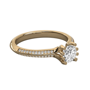 Bague solitaire en or 14 carats pour femmes avec diamant cultivé en laboratoire - Product Image 6