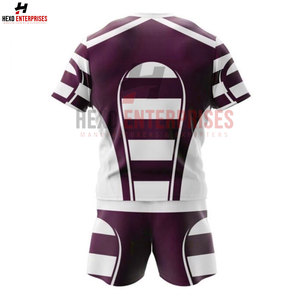 Vêtements de sport personnalisés sublimés pour hommes fous ensemble d'uniformes de rugby chemises et maillots respirants dernier style - Product Image 5