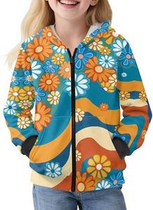 Girl's Full Zipper Hoodies Fleece Long Sleeve Hooded Sweatshirt Casual Jacket Sublimated <b>hoodie</b> for <b>Child</b> - Product Image 5