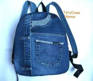 Mochila vaquera de calidad superior, vaqueros de moda ecológicos para mujer, moda informal hecha a mano vintage, ventas completas - Product Image 2