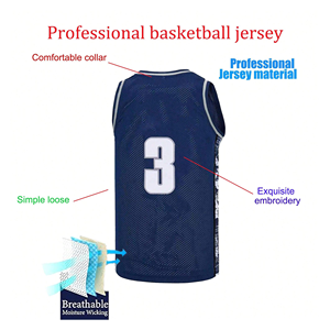 Maillot de basket-ball personnalisé avec patchwork, numéro cousu, maille respirante en polyester, uniforme de sport d'été, séchage rapide, taille plus, équipe - Product Image 3