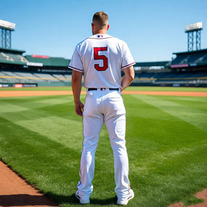 Uniforme de Jersey de béisbol Entrenamiento personalizado Ligero 100% Algodón Poliéster Botón Abajo Uniforme de béisbol de Softbol - Product Image 2