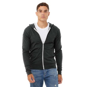 Sudadera Ligera Bella Canvas Triblend (Negro Carbón, Sudadera con Cremallera y Forro Polar para Hombre) - Product Image 1