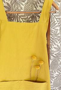 Delantal de jardín y granja de lino para mujer con bolsillos para profesores y cocineros - Product Image 4