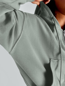 Ropa personalizada a precio de mayorista, conjunto de dos piezas, ropa de mujer, chándales personalizados para mujer, chaqueta con cremallera y joggers deportivos - Product Image 5