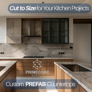<b>Prime</b> Core Custom Kitchen Bathroom Vanity Tops Artificial Stone Eco-Friendly Non-Toxic Contemporary Carrara Calacata Hotel - Product Image 3