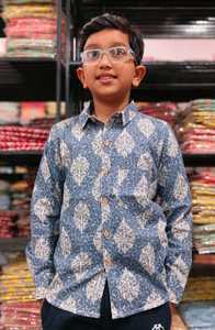 Vente en gros de chemise de soirée semi-formelle en coton pur pour garçons toile décontractée douce et confortable pour les mariages anniversaires pique-niques - Product Image 5