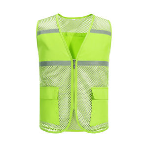 Chaleco de alta visibilidad Ropa DE TRABAJO Chaqueta reflectante Chaleco de seguridad de alta visibilidad Seguridad con bolsillos - Product Image 2