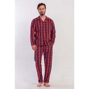Conjunto de Pijama para Hombre CEPLI ERKEK P.SUPREM, Camisa con Cuello y Botones, Manga Larga - Color Borgoña - Product Image 1
