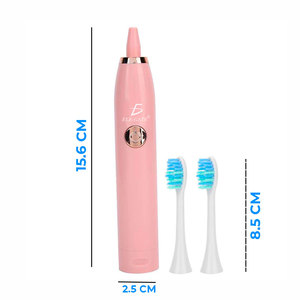 แปรงสีฟันไฟฟ้าอัลตราโซนิกแบบชาร์จ USB พร้อมหัวแปรงขนนุ่ม 2 หัว จอแสดงผล LED คุณสมบัติอัจฉริยะ IPX7 แปรงสีฟันพลาสติก - Product Image 2