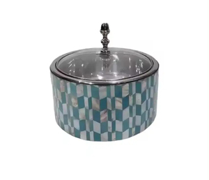 Pot rond en acier inoxydable blanc avec isolation de qualité supérieure Vaisselle fantaisie pour servir et réchauffer des aliments sophistiqués - Product Image 5