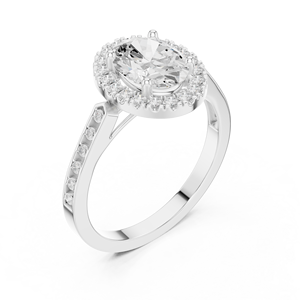 ชุดแหวนเจ้าสาวโมอิสซาไนต์14K พร้อมสายรัดนิรันดร์ - Product Image 5