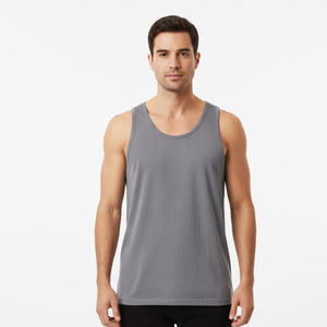 Camiseta sin mangas de entrenamiento de gimnasio para hombre, proveedor de fábrica OEM, ropa de fitness sin mangas personalizada al por mayor, camisa de verano ligera y transpirable - Product Image 1